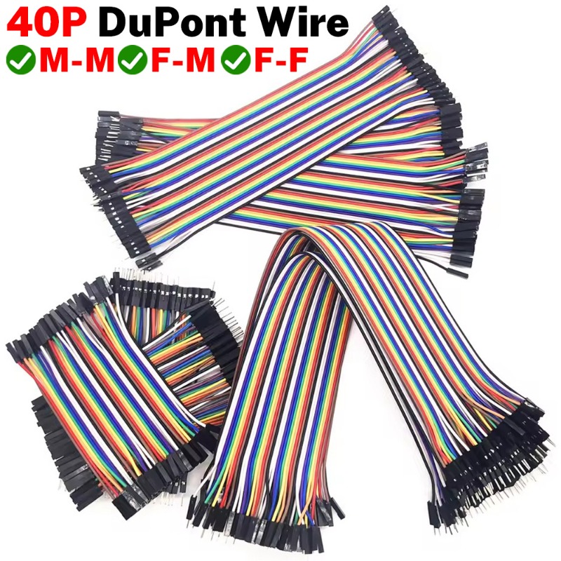 Breadboard Jumper Wire - Комплект 40-контактных ленточных кабелей Dupont (шлейфов)