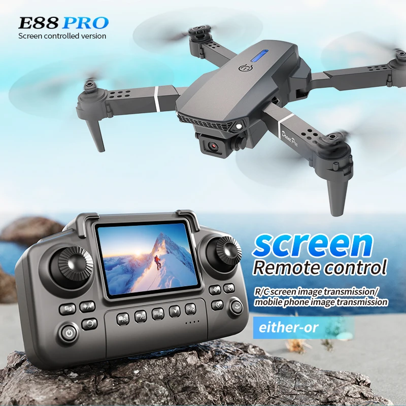 Diy Drone Electronics - Профессиональный дрон E88 PRO с экраном,