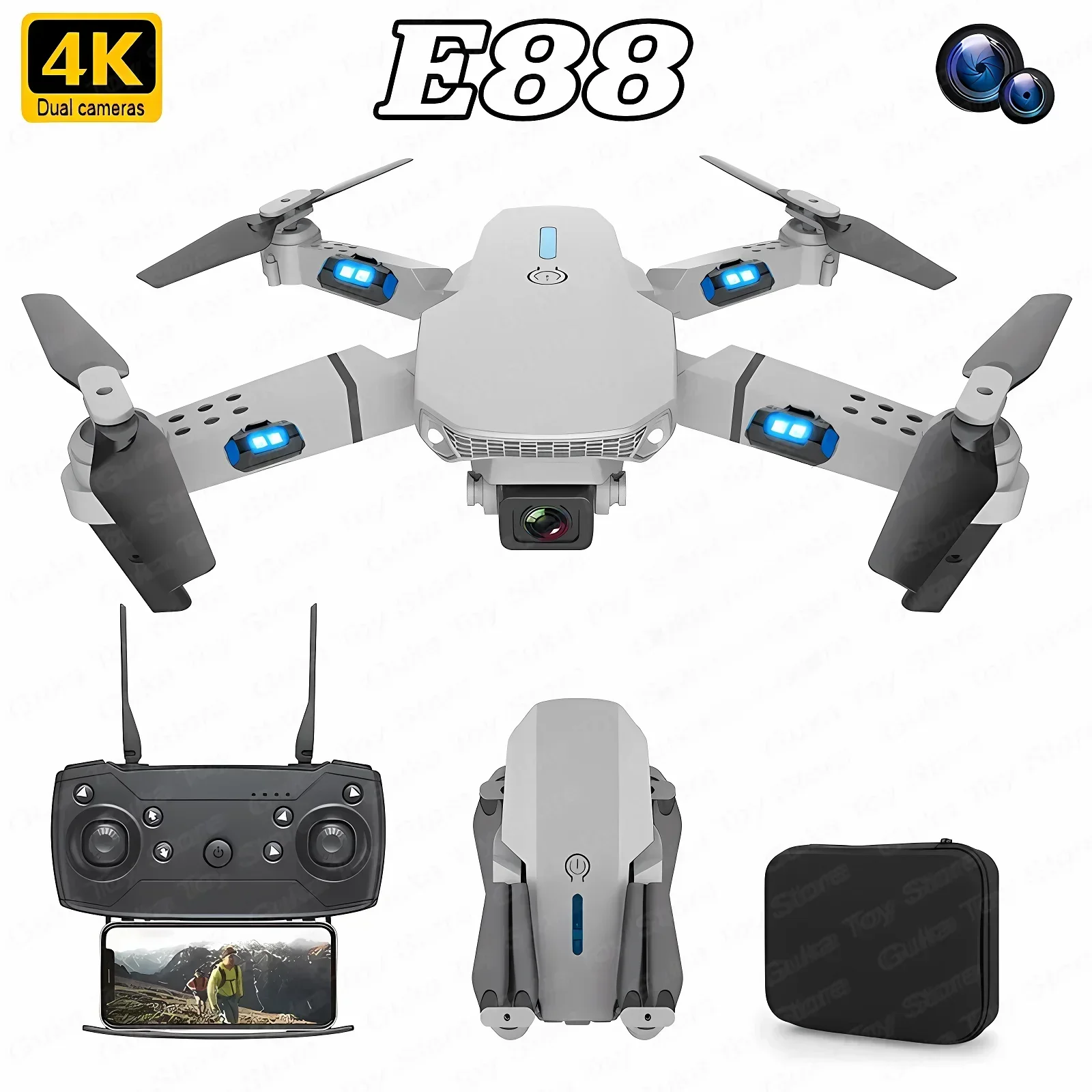 Diy Drone Electronics - E88 Pro WIFI FPV Дрон Широкоугольный
