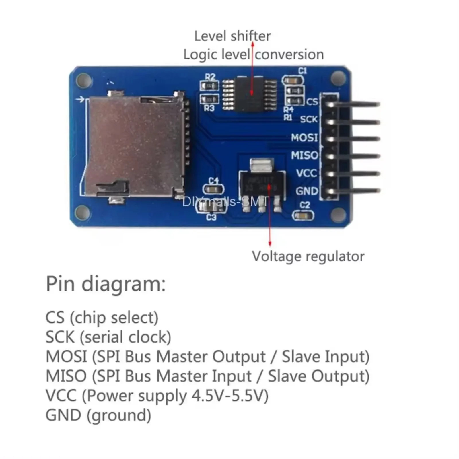 Модуль для карты памяти Micro  – обзор и цена Sd Card Module Spi