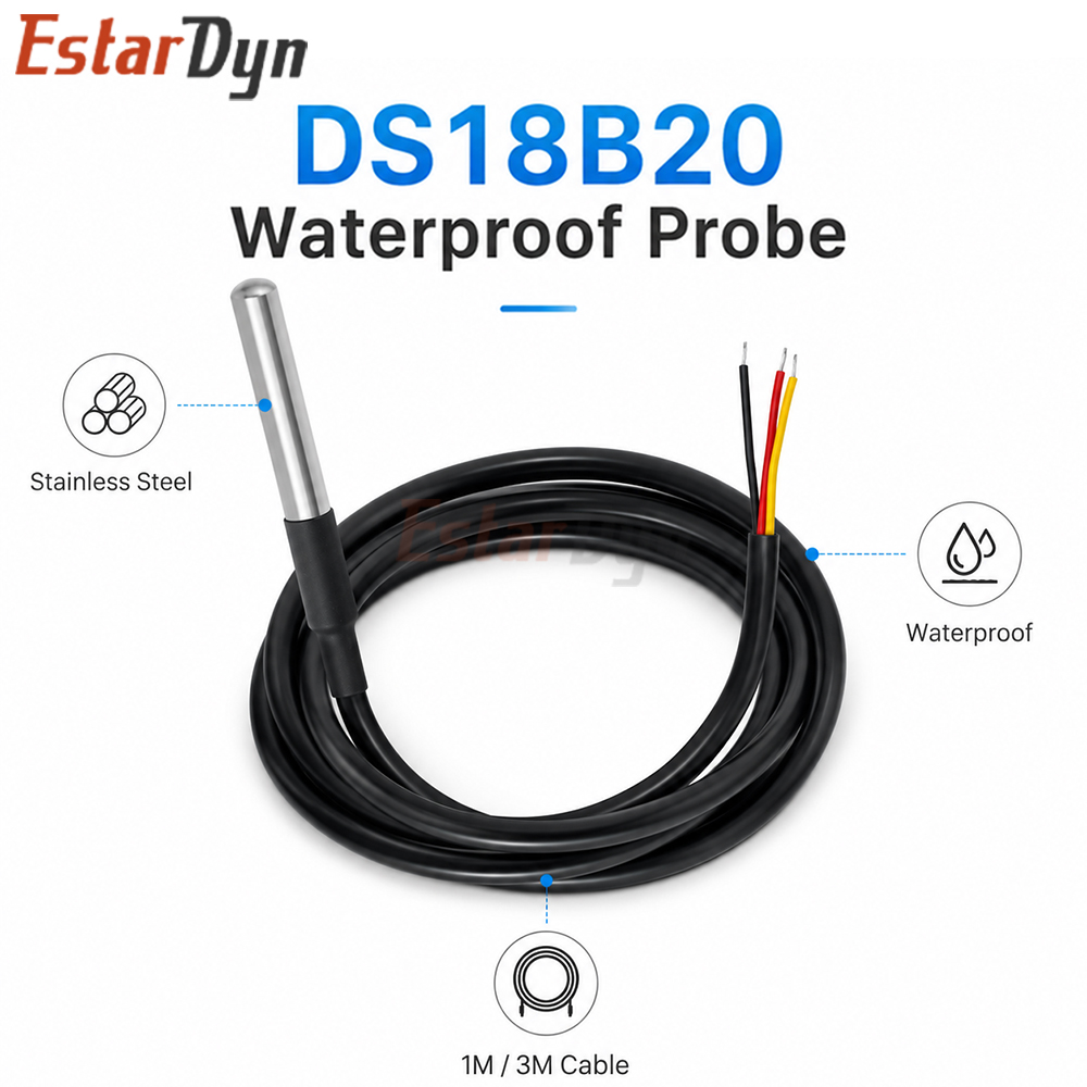 Водонепроницаемый цифровой дат – обзор и цена Ds18B20 Temperature Sensor