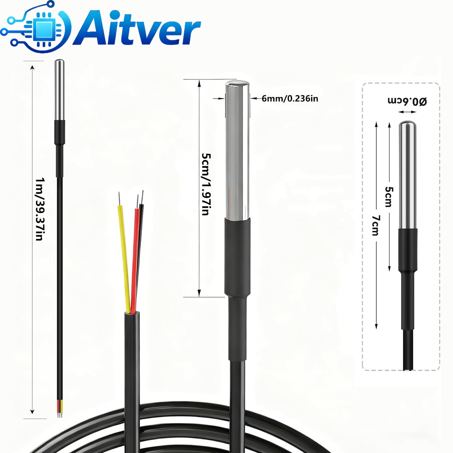 DS18B20 Водонепроницаемый датч – обзор и цена Ds18B20 Temperature Sensor