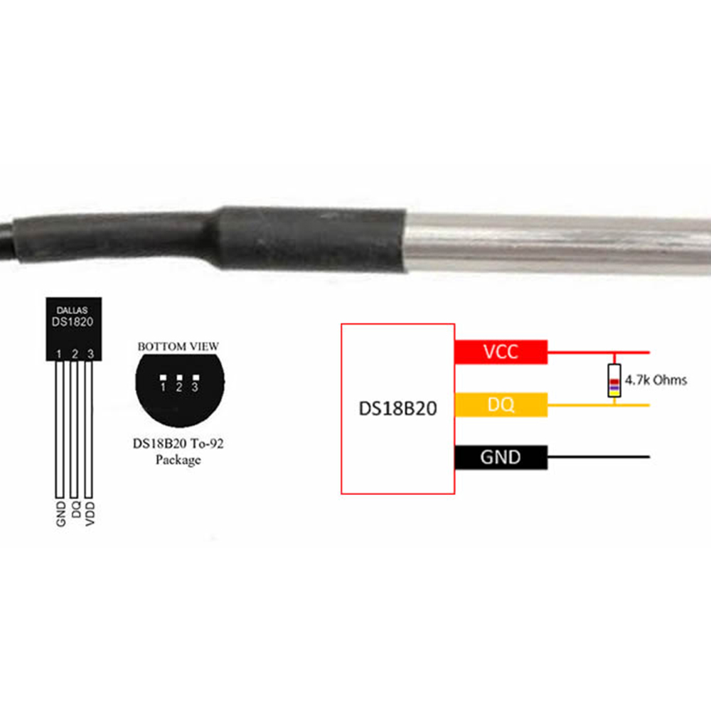 1 шт. водонепроницаемый датчик – обзор и цена Ds18B20 Temperature Sensor
